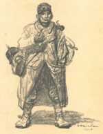 Print by Théophile Alexandre Steinlen: Bat d'Af, represented by Childs Gallery