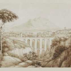 Drawing by Thomas Baines: Aqueduct, represented by Childs Gallery