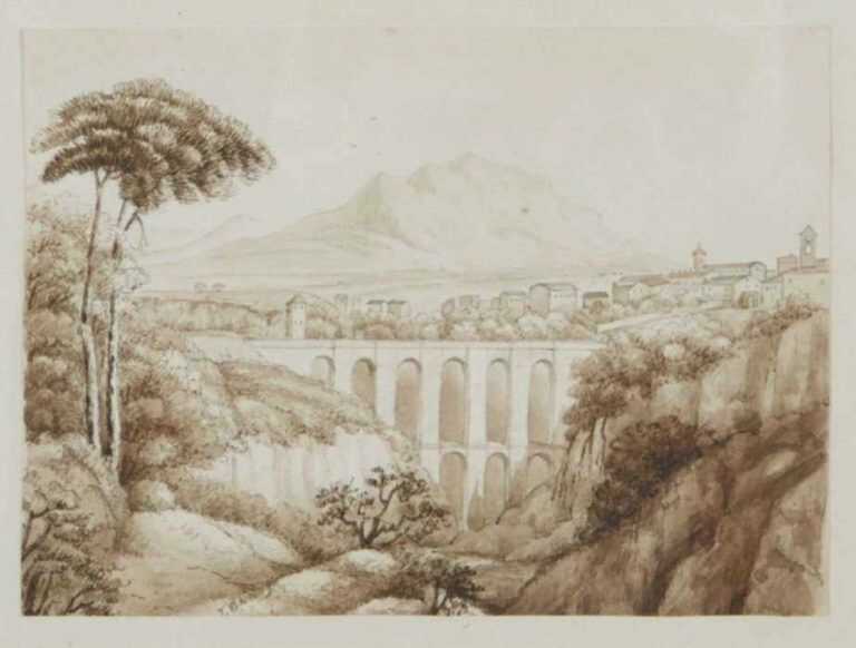Drawing by Thomas Baines: Aqueduct, represented by Childs Gallery