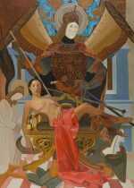 Painting By Thomas Darsney: Gilded Chair At Childs Gallery