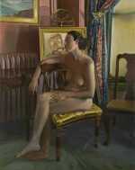 Painting By Thomas Darsney: Newbury Street Sitting At Childs Gallery