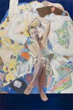 Painting By Thomas Darsney: Samantha And Klimt At Childs Gallery