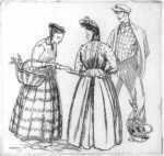 Print by Thomas Handforth: Gossip, represented by Childs Gallery