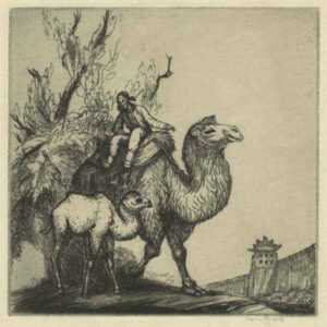 Print by Thomas Handforth: Pekin Camels, represented by Childs Gallery