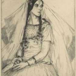 Print by Thomas Handforth: The Bride Francesca (Mexico), represented by Childs Gallery