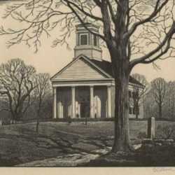 Print by Thomas Nason: First Congregational Church, represented by Childs Gallery
