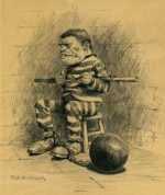 Drawing by Thomas Starling Sullivant: Pretty Well Fixed, represented by Childs Gallery