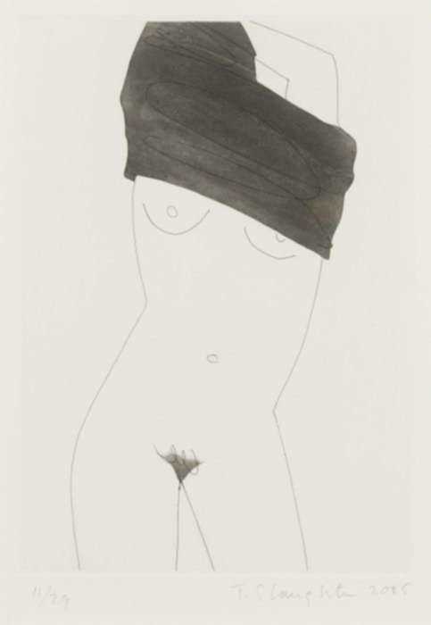 Print by Tom Slaughter: Nude II, represented by Childs Gallery