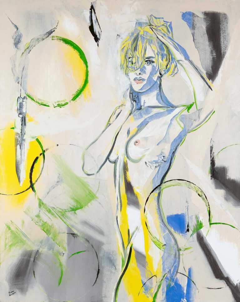 Painting By Tristan Govignon: Blue Nude At Childs Gallery