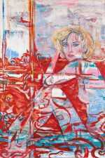 Painting By Tristan Govignon: Lil In Window At Childs Gallery