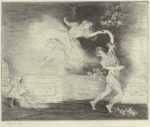 Print by Troy Kinney: Fokin and Fokina in Le Spectre de la Rose, represented by Childs Gallery