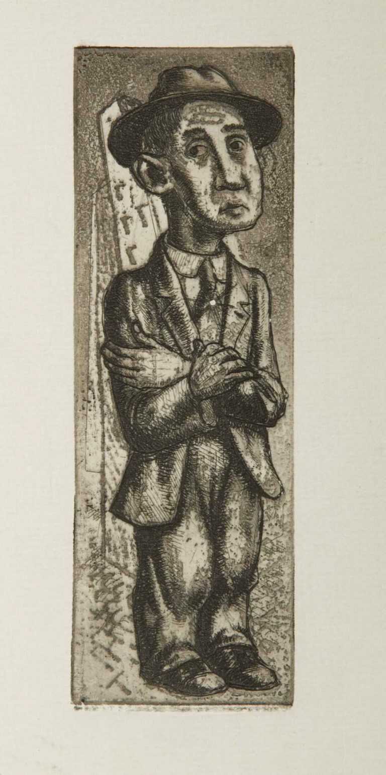 Print By Ture Bengtz: Business Man At Childs Gallery