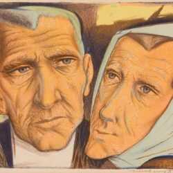 Print By Ture Bengtz: Couple (parents) At Childs Gallery