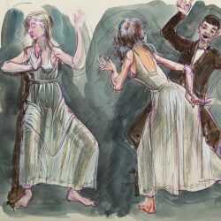 Drawing By Ture Bengtz: [dancers] At Childs Gallery