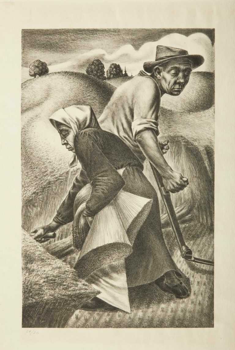 Print By Ture Bengtz: Harvest At Childs Gallery