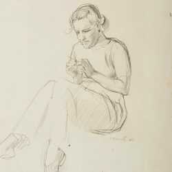 Drawing By Ture Bengtz: Lillian At Childs Gallery