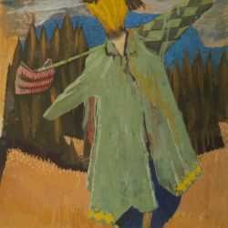 Watercolor By Ture Bengtz: [scarecrow] At Childs Gallery