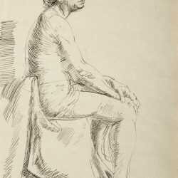 Drawing By Ture Bengtz: [seated Nude (double Sided)] At Childs Gallery