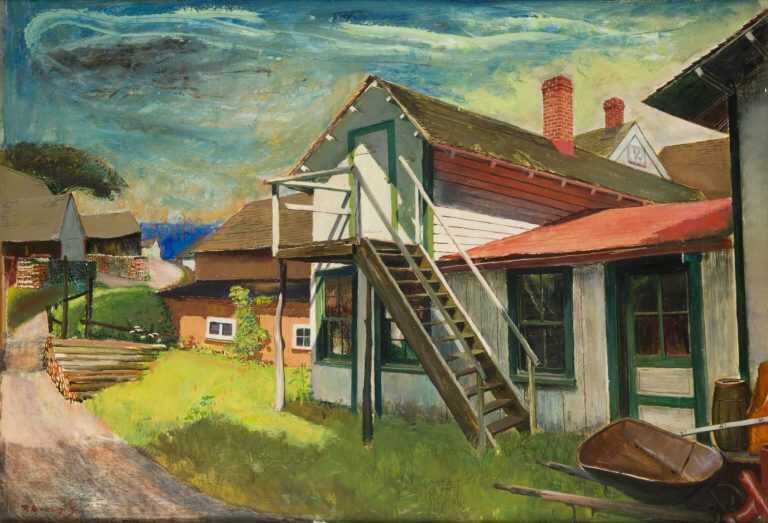 Painting By Ture Bengtz: The Backroad, Long Island At Childs Gallery