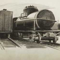 Drawing By Ture Bengtz: [train] At Childs Gallery
