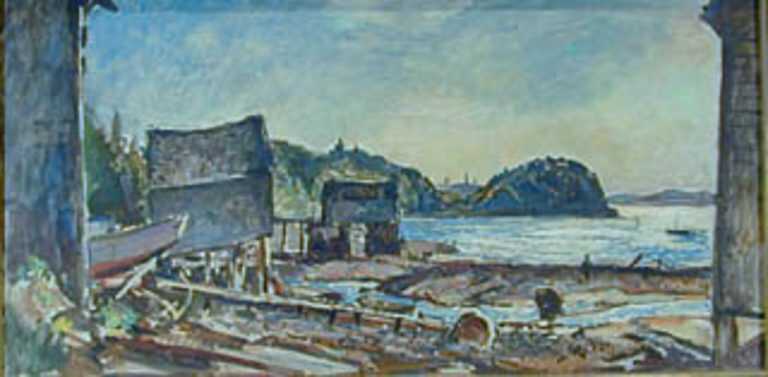 Painting by W. Lester Stevens: Ebb Tide, available at Childs Gallery, Boston