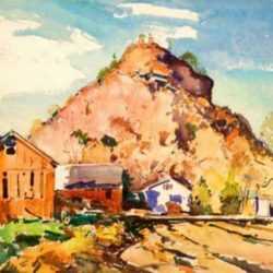 Watercolor by W. Lester Stevens: Mt. Sugarloaf, represented by Childs Gallery