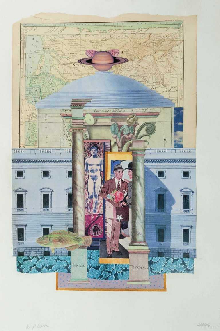 Collage By W. Perry Barton: The Meeting At Childs Gallery