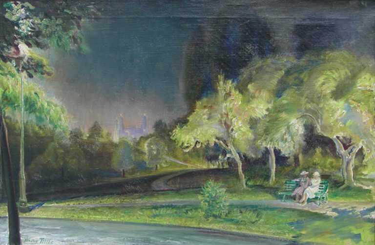 Painting By Walter Tittle: Central Park At Childs Gallery