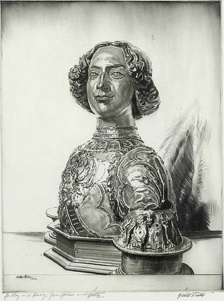 Print By Walter Tittle: Guiliano De Medici, After Verrocchio At Childs Gallery