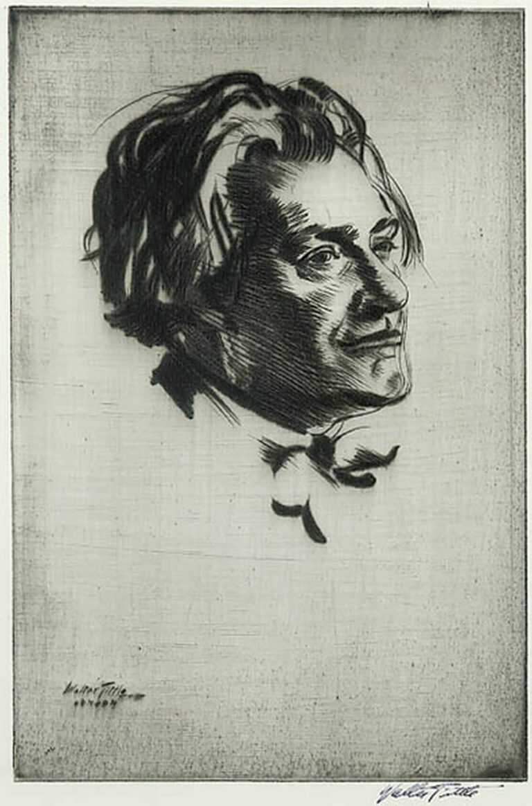 Print By Walter Tittle: Portrait Of James Mcbey At Childs Gallery