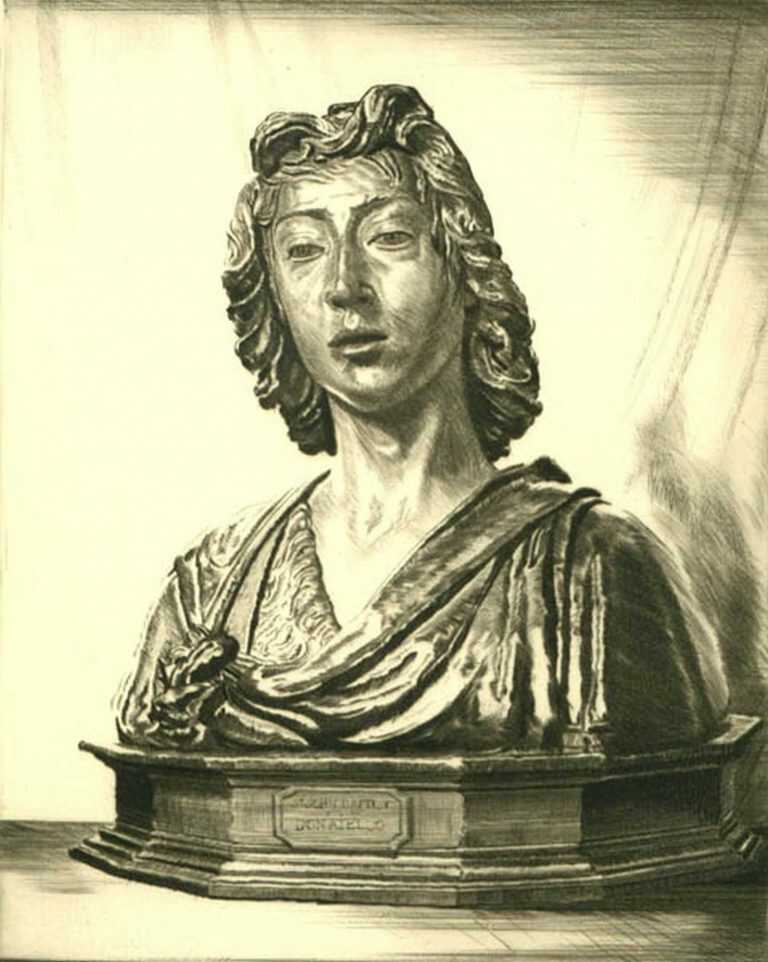 Print By Walter Tittle: St. John The Baptist, After Donatello At Childs Gallery