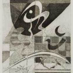 Print by Werner Drewes: Approaching Danger, represented by Childs Gallery
