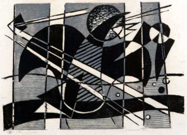 Print by Werner Drewes: Bird of Prey, represented by Childs Gallery