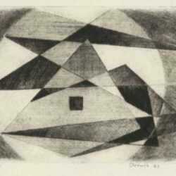 Print by Werner Drewes: Disturbed Tranquility, represented by Childs Gallery
