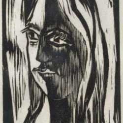 Print by Werner Drewes: Girl with Long Hair (Mädchen mit Langem Haar), represented by Childs Gallery