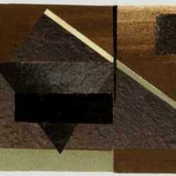 Collage by Werner Drewes: Gray on Black: Gray Triangle, represented by Childs Gallery