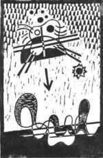 Print by Werner Drewes: Hunting the Sea Monster (Jagd Auf Das Seeungeheuer), represented by Childs Gallery