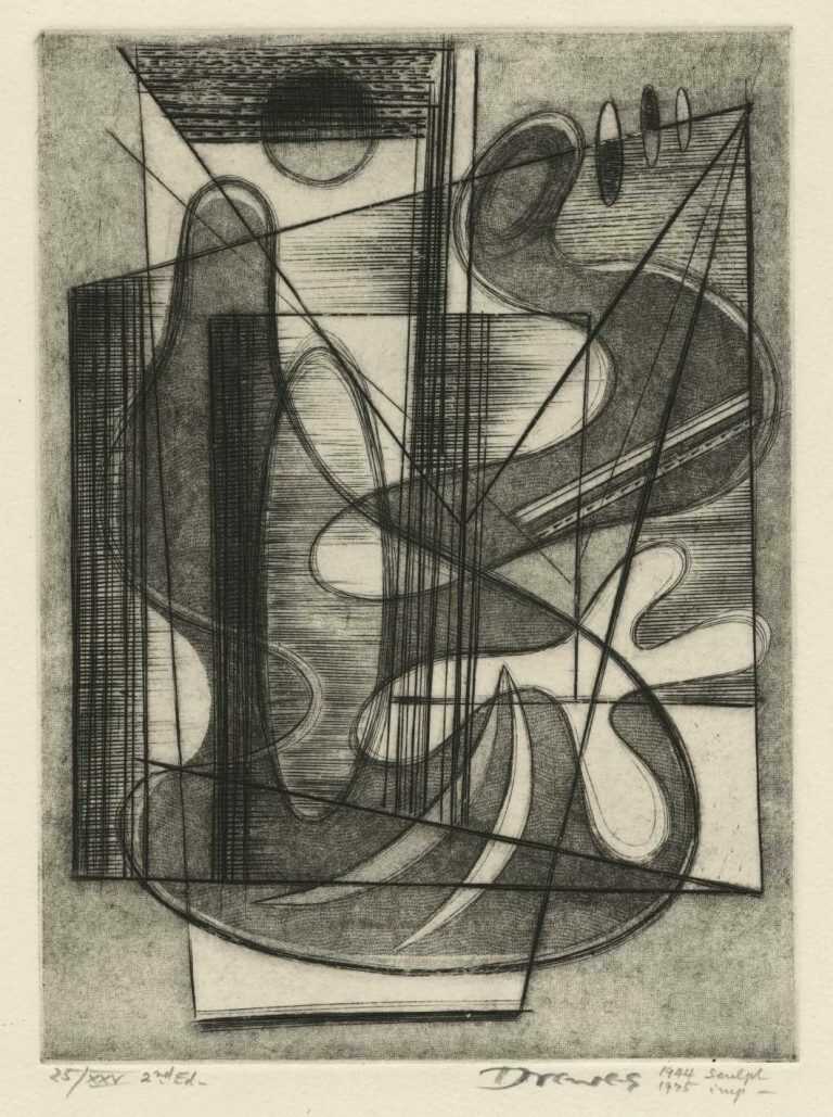 Print By Werner Drewes: Longing For (sehnen) At Childs Gallery