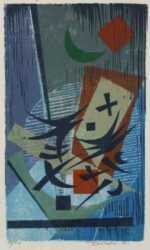 Print by Werner Drewes: The Green Moon, represented by Childs Gallery
