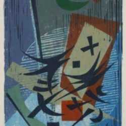 Print by Werner Drewes: The Green Moon, represented by Childs Gallery