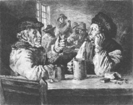Print by Wilhelm Peters: Norwegian Fisherman in a Tavern, represented by Childs Gallery