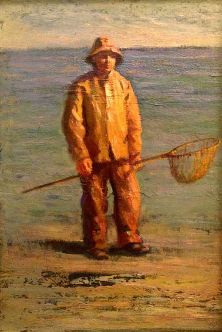 Painting by William Partridge Burpee: Gloucester Fisherman, available at Childs Gallery, Boston