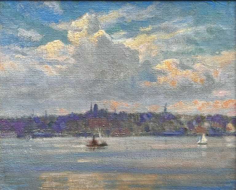 Painting by William Partridge Burpee: Gloucester, available at Childs Gallery, Boston