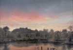 Painting by William Partridge Burpee: New England Village at Sunset, available at Childs Gallery, Boston