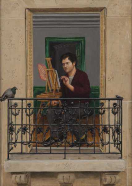 Painting by William Allik: Self-Portrait, represented by Childs Gallery