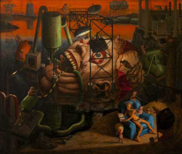 Painting by William Allik: The Temptation of St. Anthony, represented by Childs Gallery