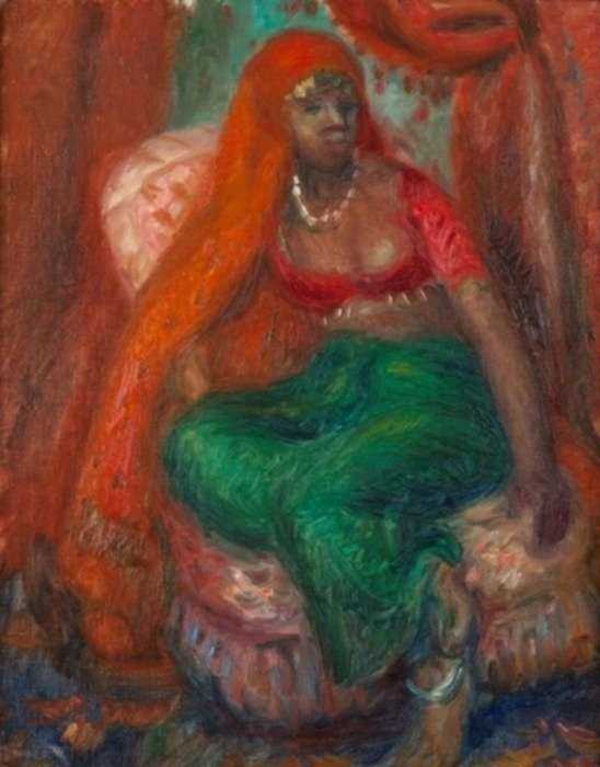 Painting by William Glackens: Negress in Costume, represented by Childs Gallery