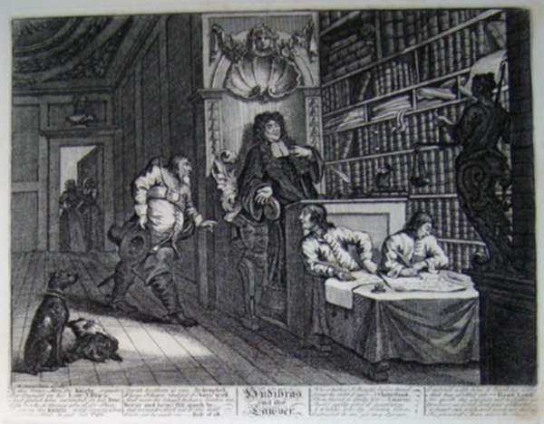 Print by William Hogarth: Hudibras and the Lawyer, represented by Childs Gallery