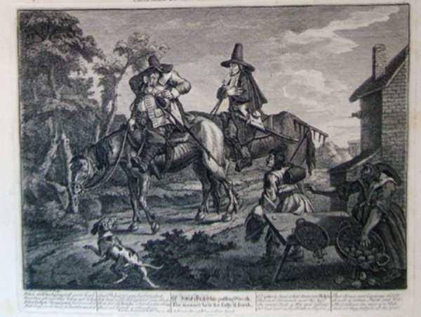 Print by William Hogarth: Hudibras Sallying Forth, represented by Childs Gallery