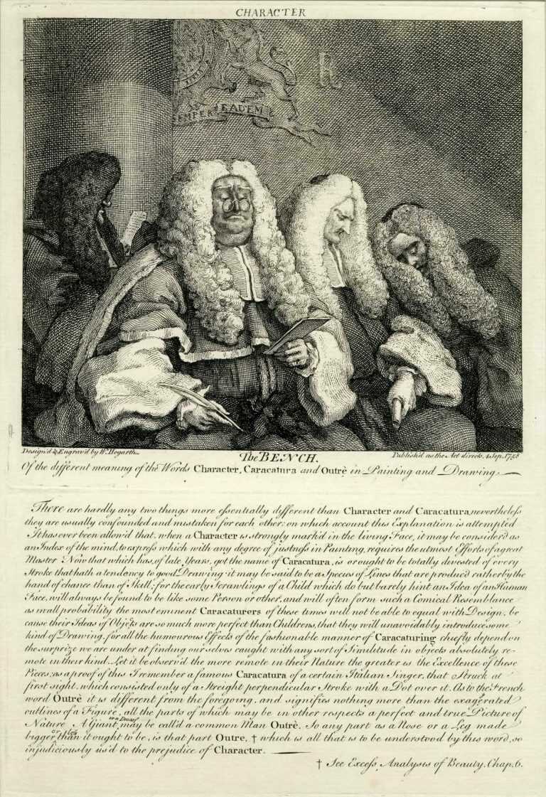 Print By William Hogarth: The Bench At Childs Gallery